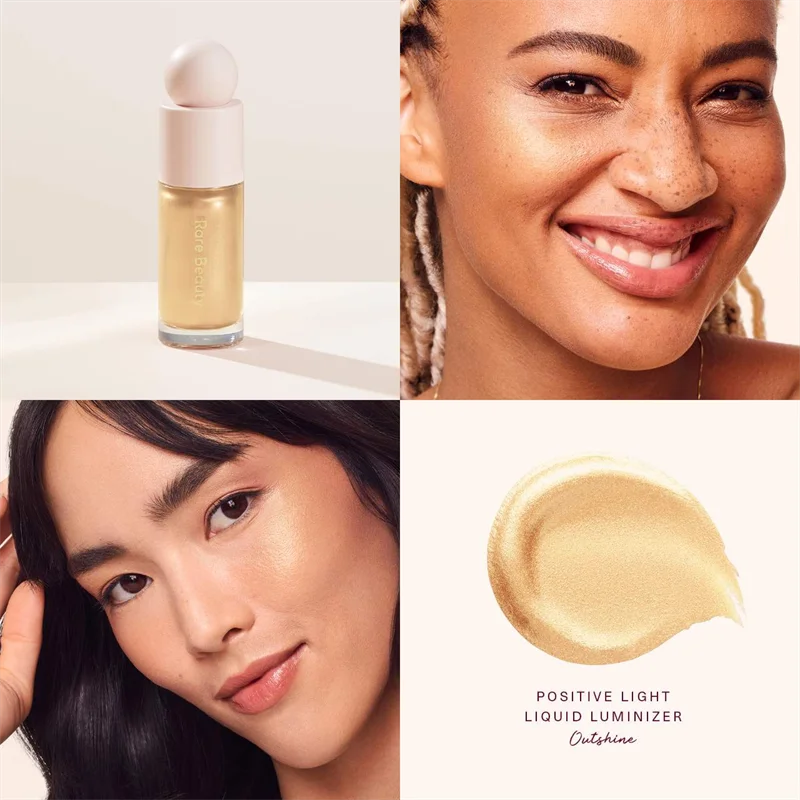 Rare Beauty Positive Light Liquid Contour Luminizer Highlight Contouring Liquid Blush Makeup Face Shimmer Shine Lipstick Makeup