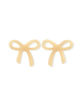 Kylie Bow Earrings - Latte