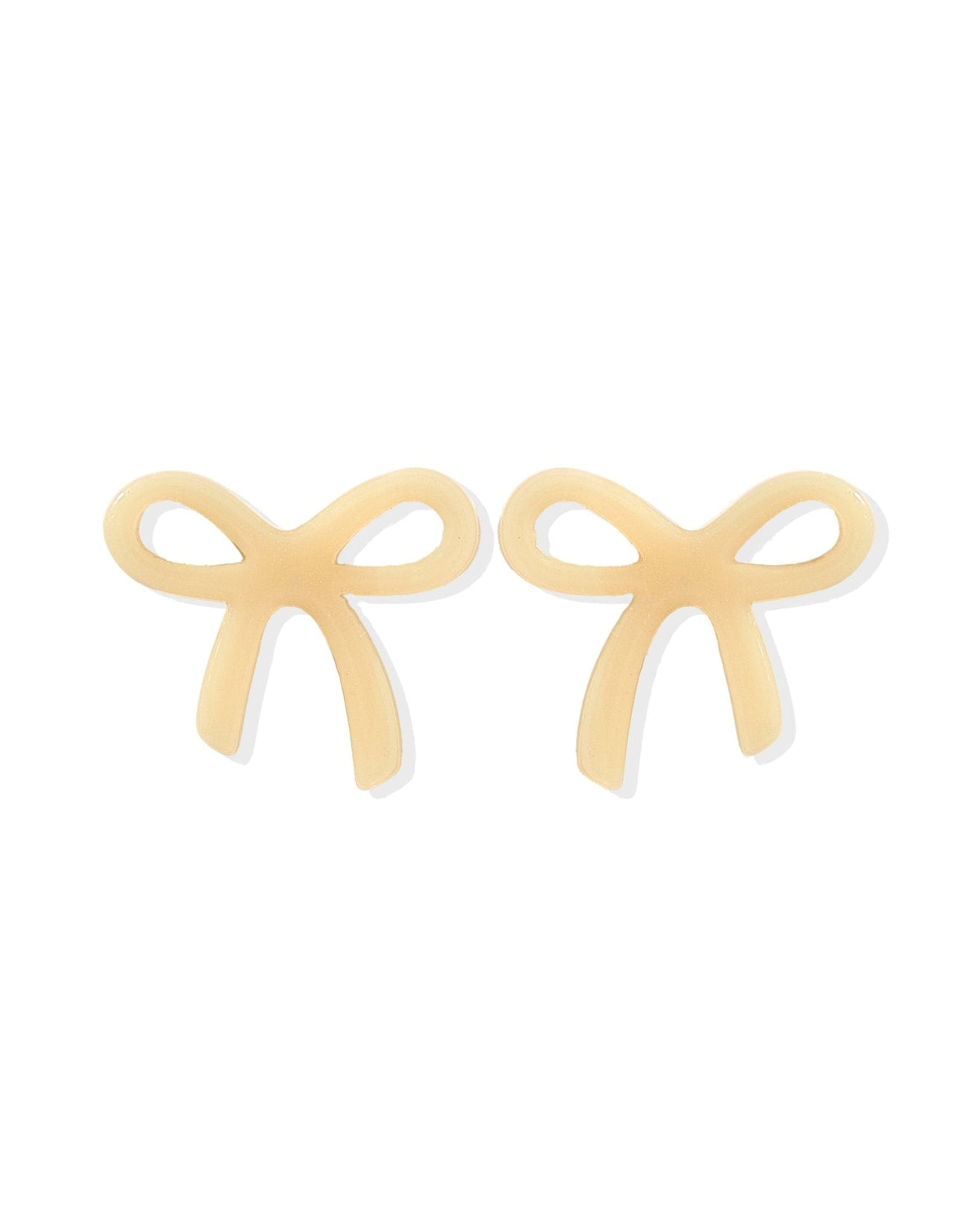 Kylie Bow Earrings - Latte