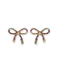 Kylie Bow Earrings - Multi Glitter