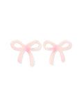 Kylie Bow Earrings - Pink Tie Dye